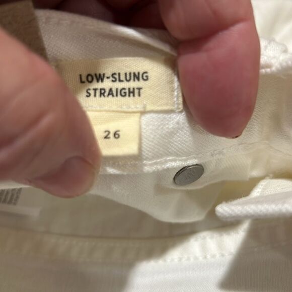 Madewell nq164 Low-Slung Straight Jeans ivory NWT size 26 - Picture 12 of 14